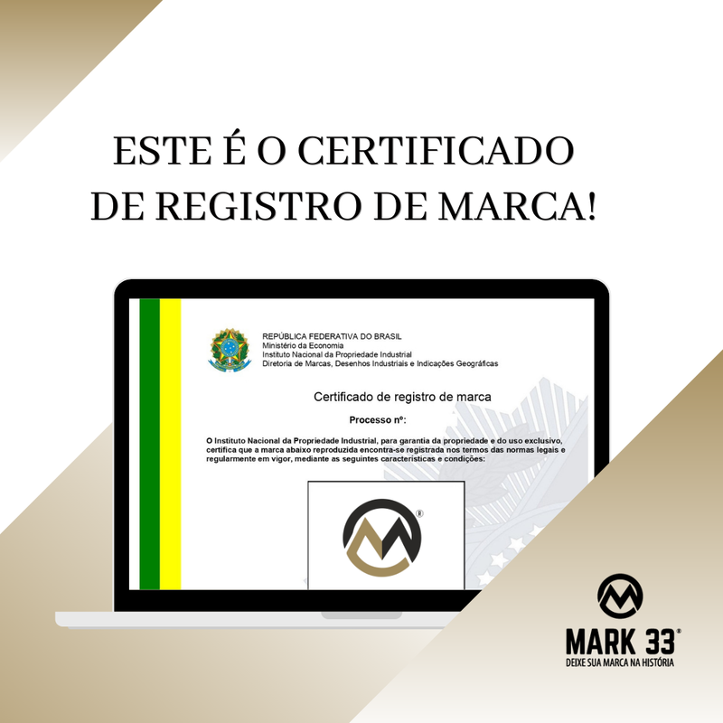 ESTE É O CERTIFICADO DE REGISTRO DA MARCA 