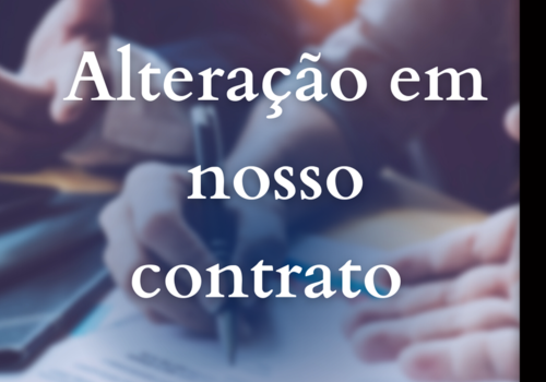 Nosso contrato de prestação de serviços foi atualizado