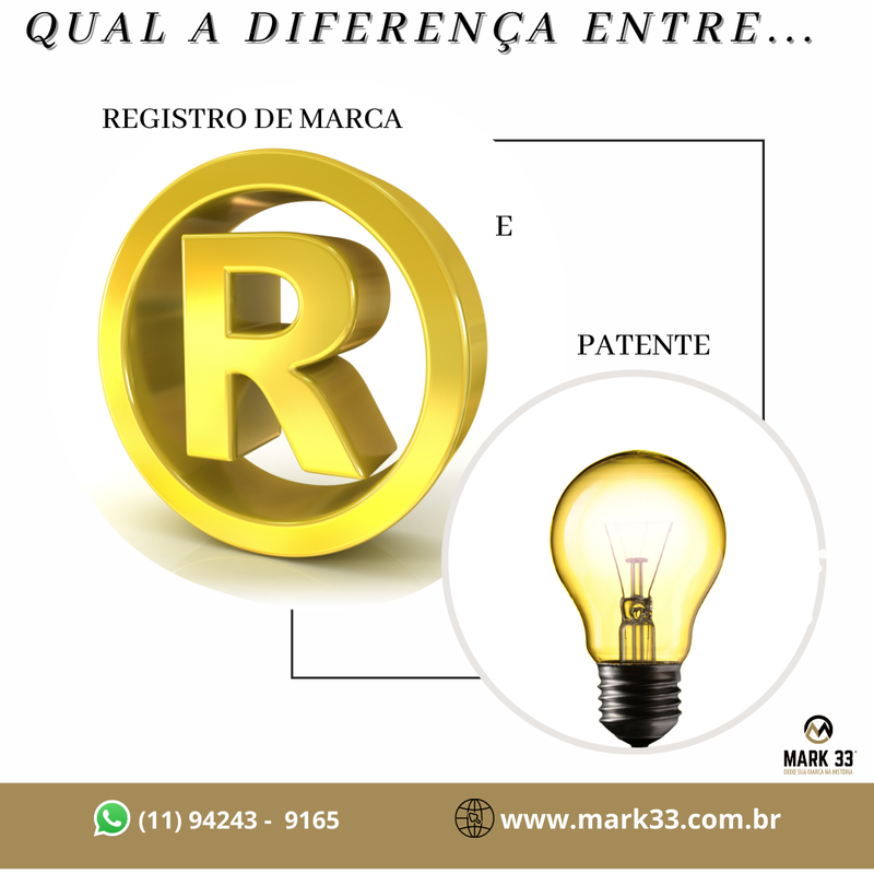 QUAL A DIFERENÇA ENTRE REGISTRO DE MARCA E PATENTE