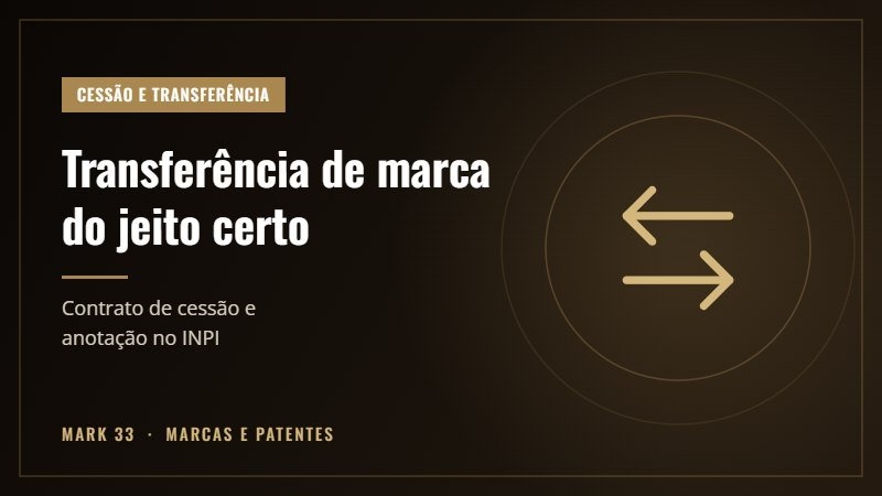 Cessão e Transferência de Marca